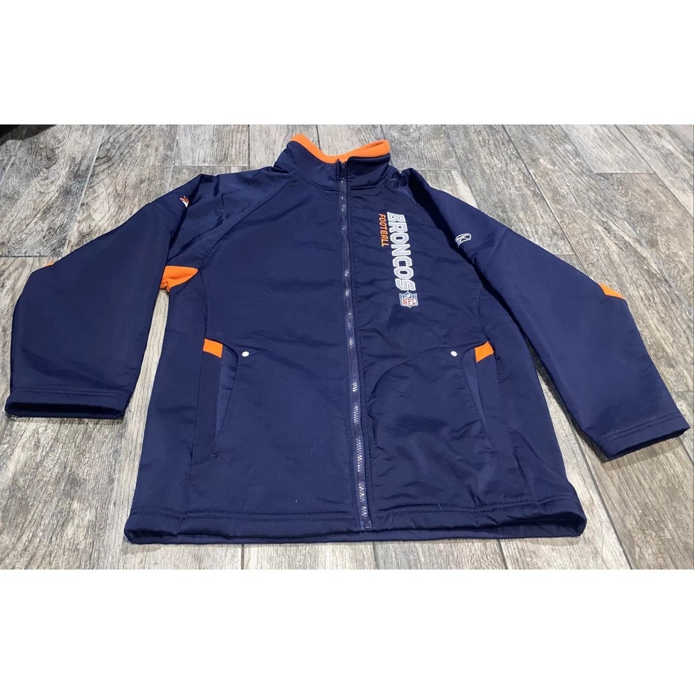 NFL Team Apparel Denver Broncos Youth Boys Jacket Size Sz XL 18-20‎ Blue